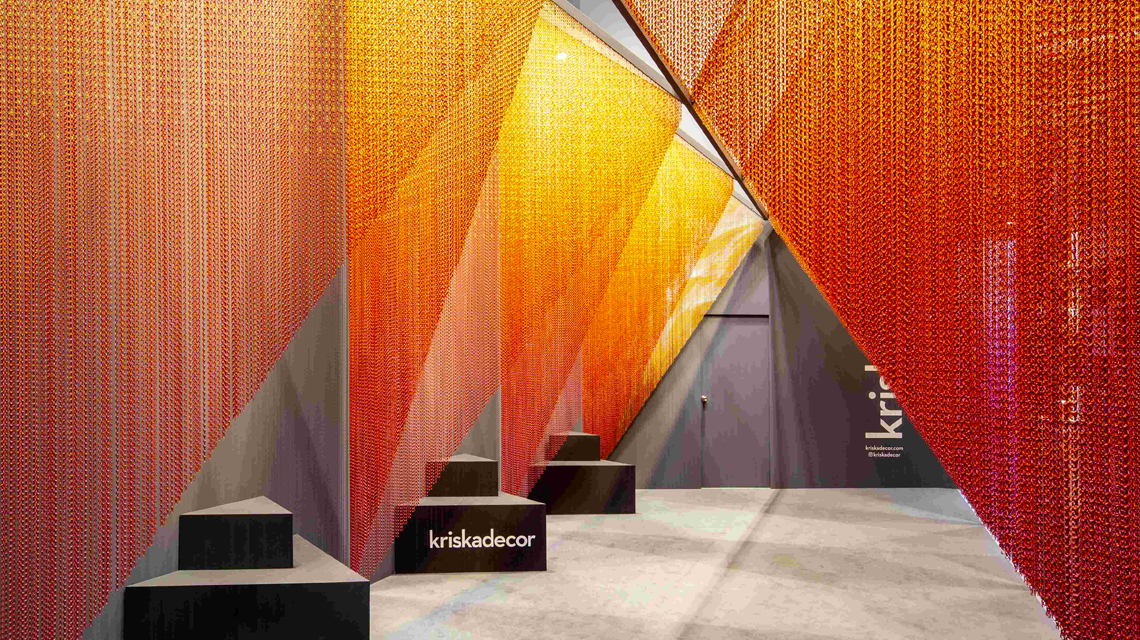 Design de chaînes à maillons stand kriskadecor www.maillemetaldesign.fr