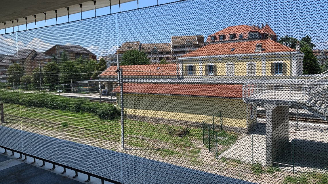 façade en maille métallique TORROJA R pour le parking de Thonon-les-Bains - <p>11. façade en maille métallique TORROJA R pour le parking de Thonon-les-Bains</p>