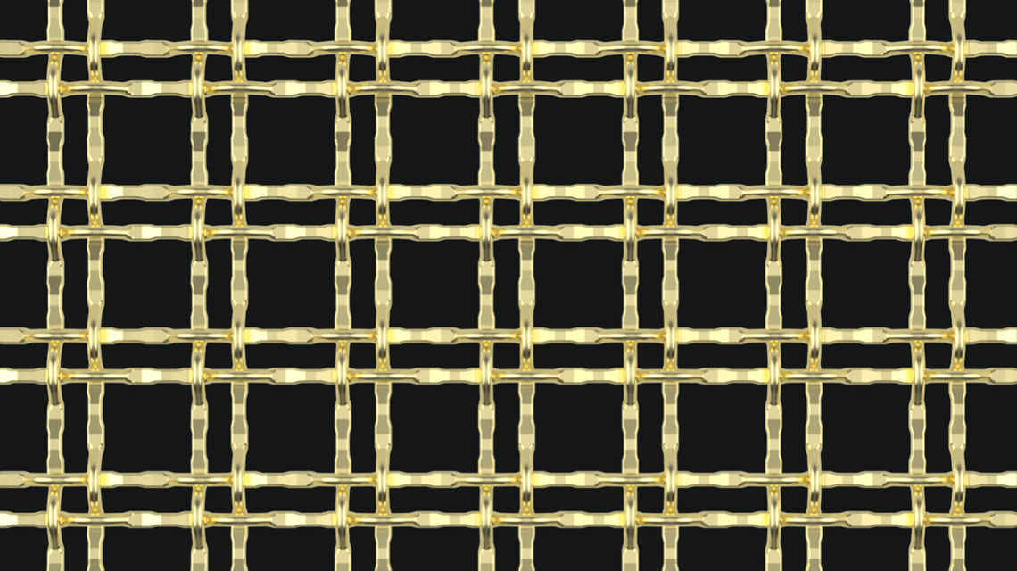 maille métallique architecture INOX + GOLD www.maillemetaldesign.fr